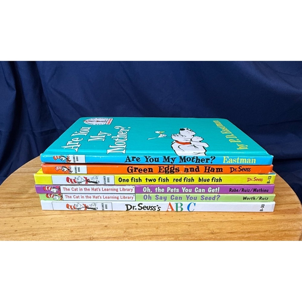 6 Vtg Dr. Seuss Hardcover Books by P.D. Eastman & Dr. Seuss